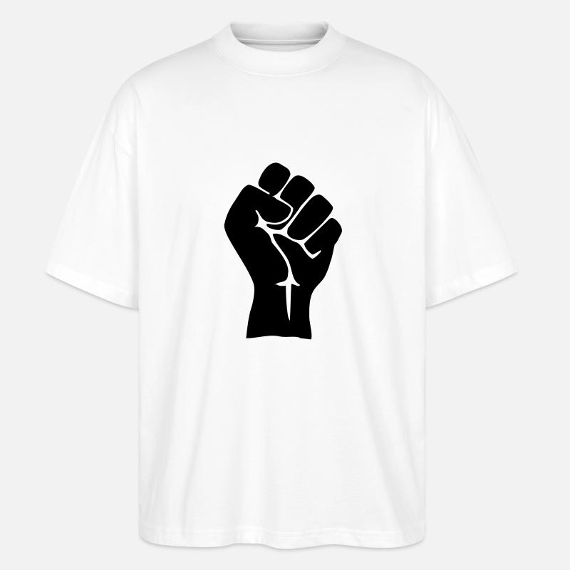 Handpower one - Stanley/Stella Oversized Unisex Bio T-Shirt Blaster 2.0 - Weiß