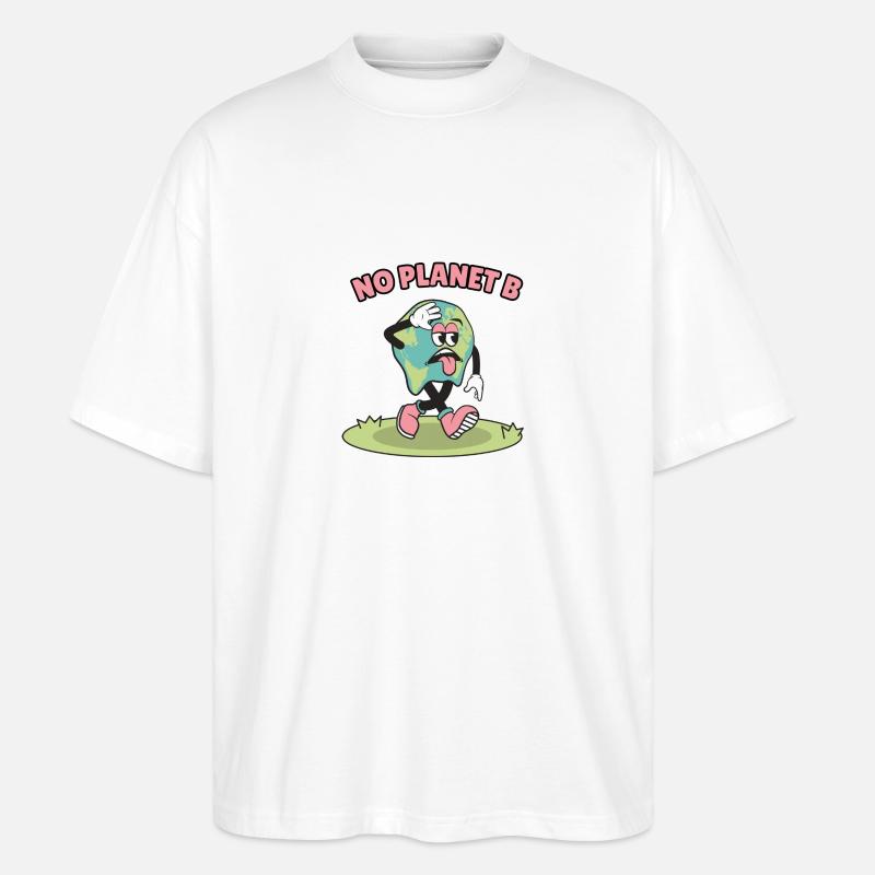 No Planet B - Stanley/Stella Oversized Unisex Bio T-Shirt Blaster 2.0 - Weiß