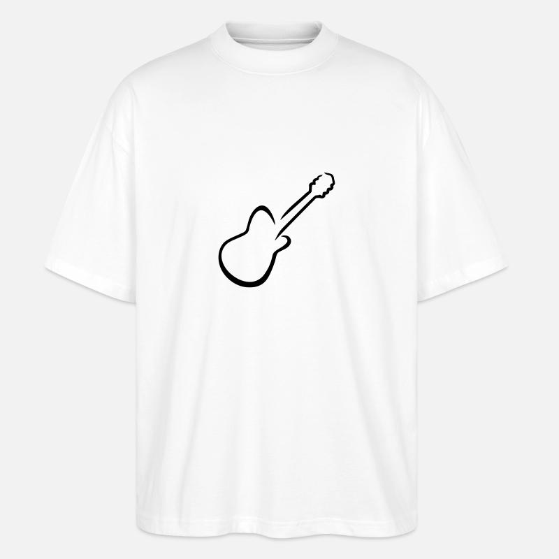 Guitare - T-shirt bio Blaster 2.0 coupe oversize Stanley/Stella Unisexe - blanc