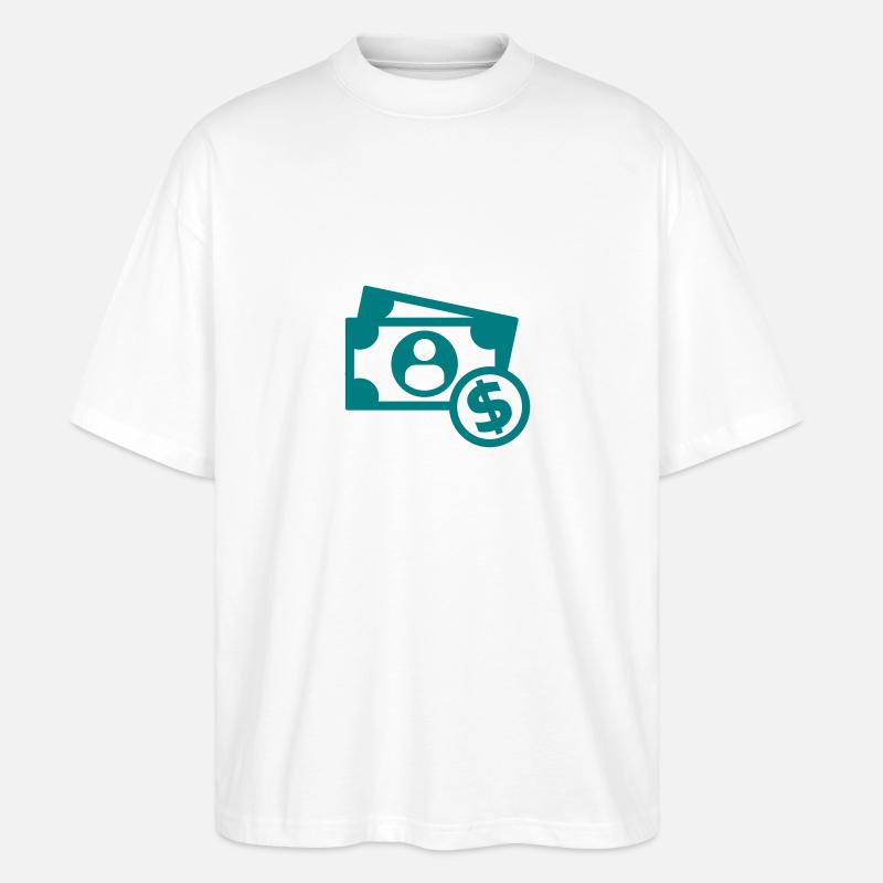 Geld - Stanley/Stella Oversized Unisex Bio T-Shirt Blaster 2.0 - Weiß