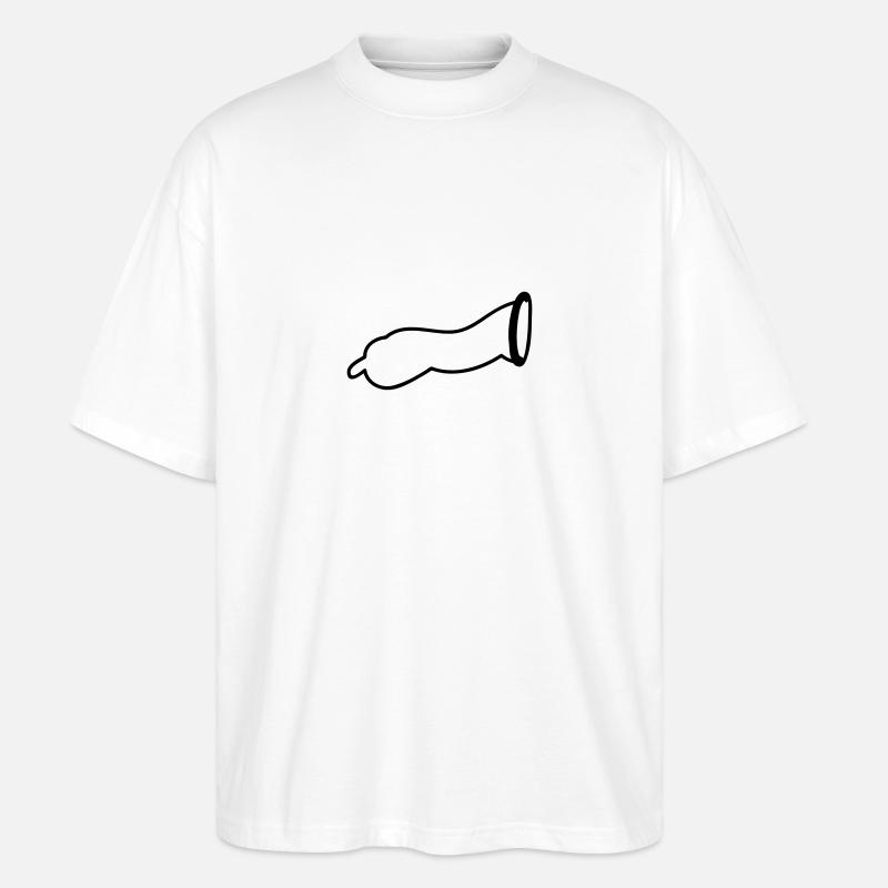 Kondom - Stanley/Stella Oversized Unisex Bio T-Shirt Blaster 2.0 - Weiß