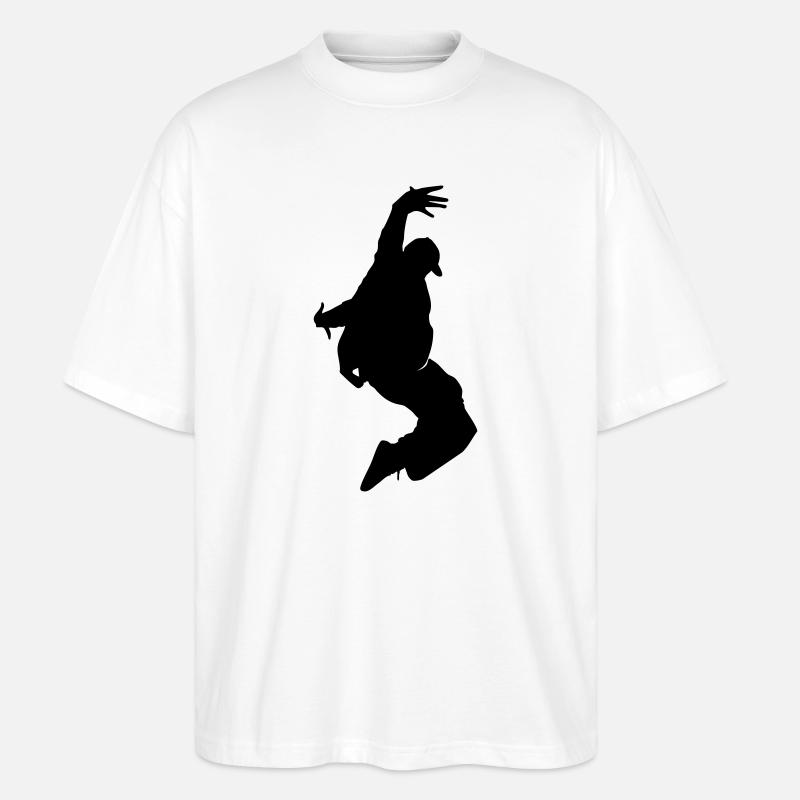 B-Boy Silhouette – Breakdance Freeze - Stanley/Stella Oversized Unisex Bio T-Shirt Blaster 2.0 - Weiß