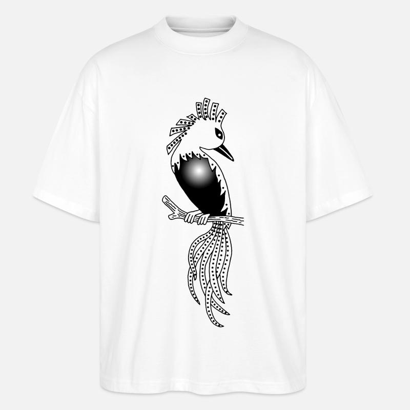 Der Onyx-Vogel - Stanley/Stella Oversized Unisex Bio T-Shirt Blaster 2.0 - Weiß