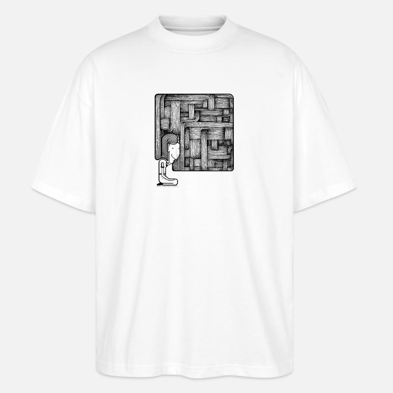Cloudy - Stanley/Stella Oversized Unisex Bio T-Shirt Blaster 2.0 - Weiß