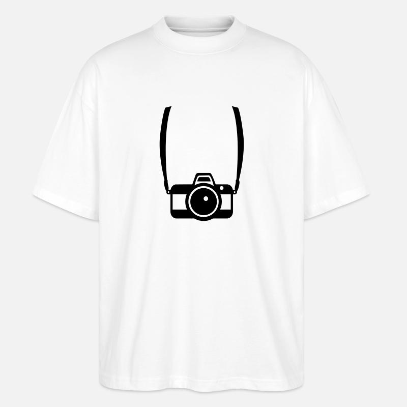 Kamera - Stanley/Stella Oversized Unisex Bio T-Shirt Blaster 2.0 - Weiß