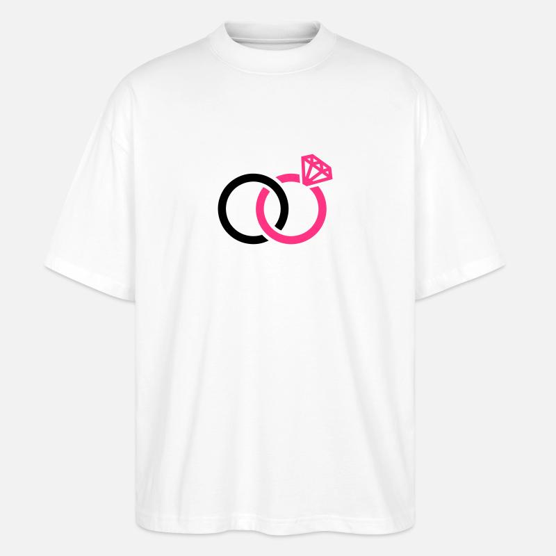 Ringe - Stanley/Stella Oversized Unisex Bio T-Shirt Blaster 2.0 - Weiß