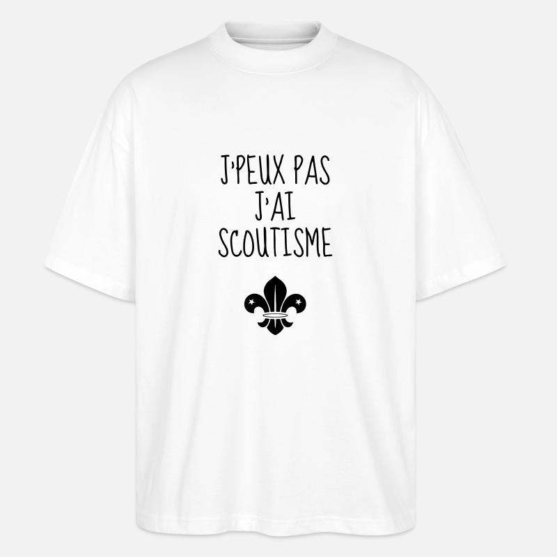 scout / scouting / scoutisme / guide - T-shirt bio Blaster 2.0 coupe oversize Stanley/Stella Unisexe - blanc