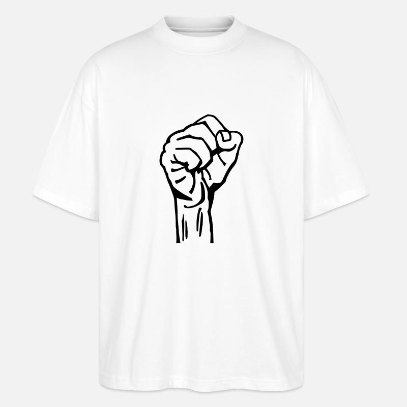 Geballte Faust - Stanley/Stella Oversized Unisex Bio T-Shirt Blaster 2.0 - Weiß