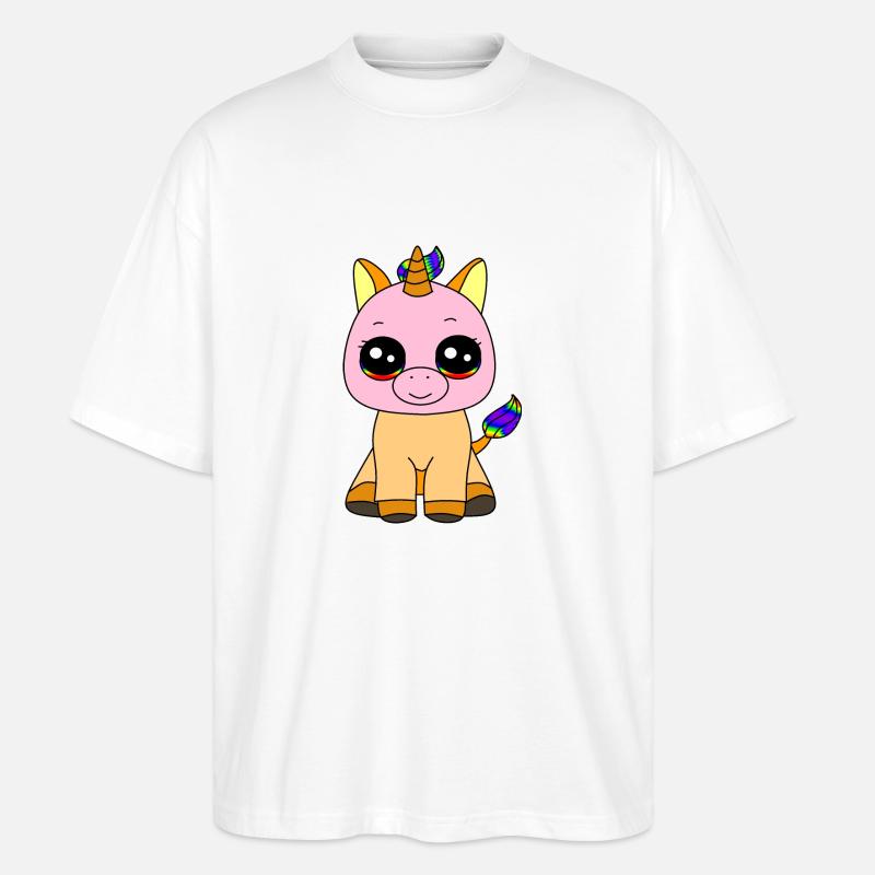 Kleines Einhorn - Stanley/Stella Oversized Unisex Bio T-Shirt Blaster 2.0 - Weiß