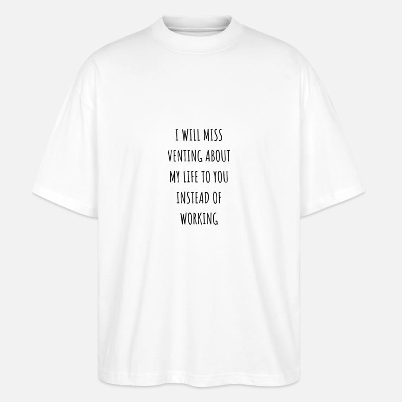 Mitarbeiter Abschiedsgeschenk / Mitarbeiter hinterlassen Geschenke - Stanley/Stella Oversized Unisex Bio T-Shirt Blaster 2.0 - Weiß