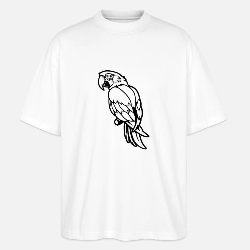 papagei tier comic - Stanley/Stella Oversized Unisex Bio T-Shirt Blaster 2.0 - Weiß