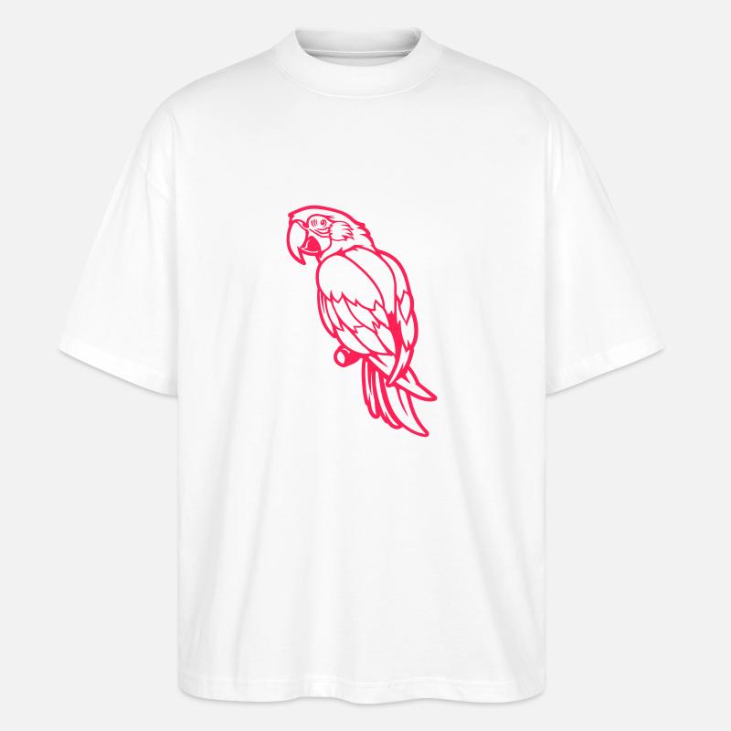 papagei tier comic - Stanley/Stella Oversized Unisex Bio T-Shirt Blaster 2.0 - Weiß