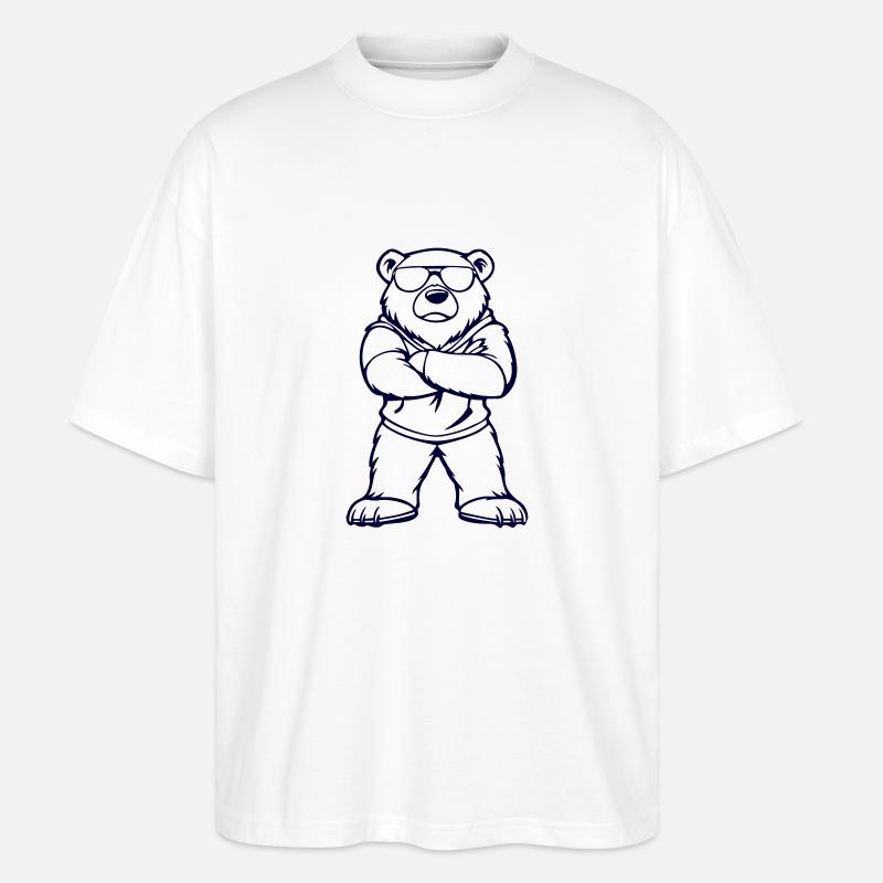 eisbär comic cool - Stanley/Stella Oversized Unisex Bio T-Shirt Blaster 2.0 - Weiß