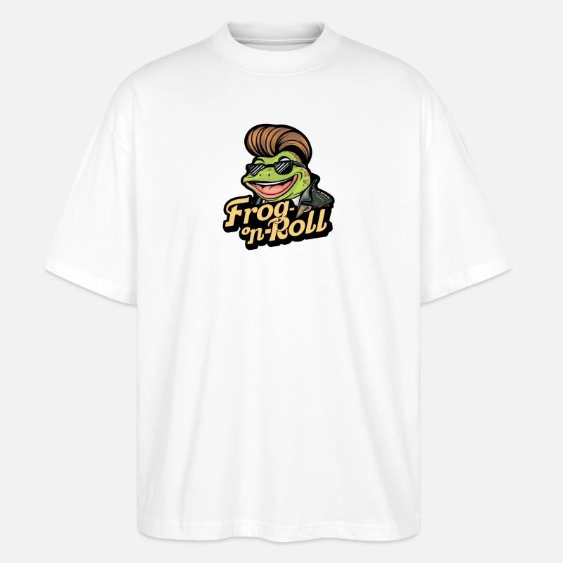 Frog N Roll Design - Stanley/Stella Oversized Unisex Bio T-Shirt Blaster 2.0 - Weiß