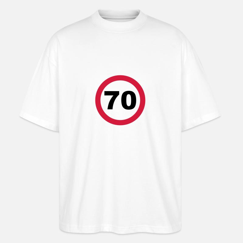 70 Anniversaire - T-shirt bio Blaster 2.0 coupe oversize Stanley/Stella Unisexe - blanc