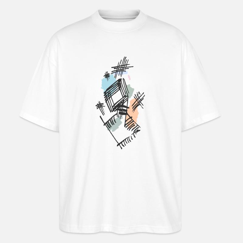 Abstrakt - Stanley/Stella Oversized Unisex Bio T-Shirt Blaster 2.0 - Weiß