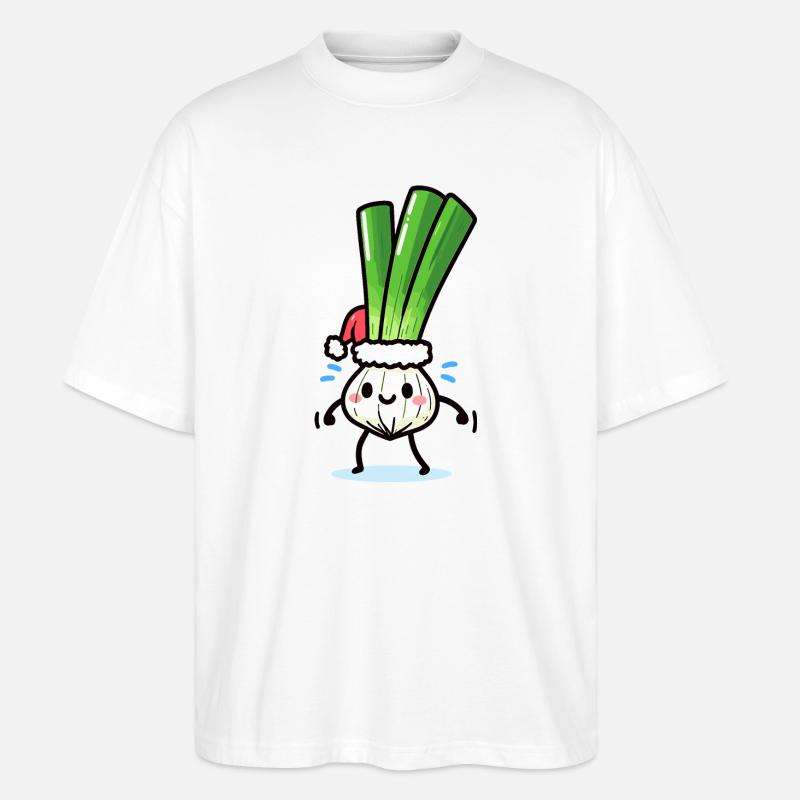 Saint-Nicolas mignon oignon de printemps - T-shirt bio Blaster 2.0 coupe oversize Stanley/Stella Unisexe - blanc