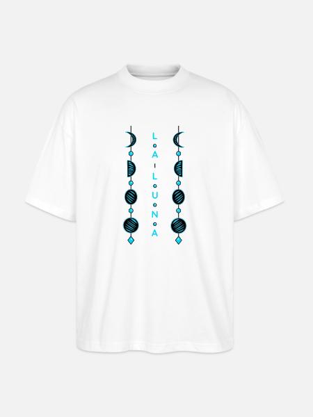 Moon phases - Stanley/Stella Oversized Unisex Organic T-shirt Blaster 2.0 - white