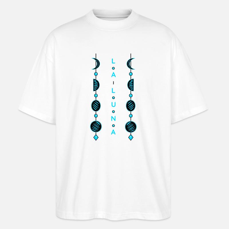 Mondphasen - Stanley/Stella Oversized Unisex Bio T-Shirt Blaster 2.0 - Weiß