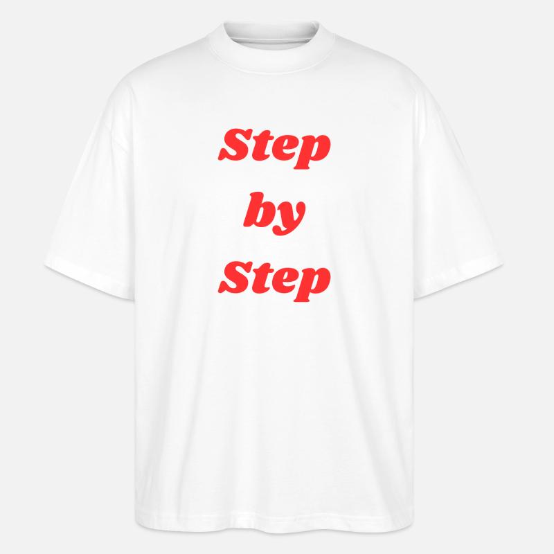 Typographie étape par étape - T-shirt bio Blaster 2.0 coupe oversize Stanley/Stella Unisexe - blanc