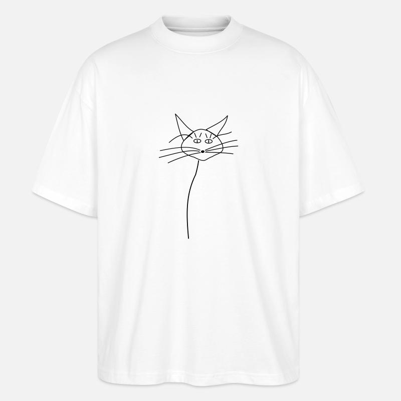 Katze Missblackcatalt5_1fabrig - Stanley/Stella Oversized Unisex Bio T-Shirt Blaster 2.0 - Weiß