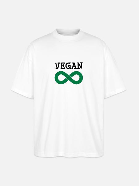 Vegan (Infinity Symbol) - Stanley/Stella Oversized Unisex Bio T-Shirt Blaster 2.0 - Weiß