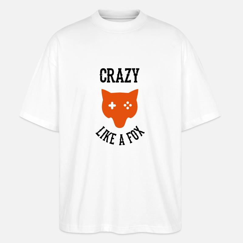 Crazy Like a FOX - Stanley/Stella Oversized Unisex Bio T-Shirt Blaster 2.0 - Weiß