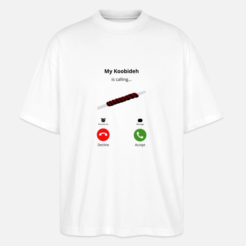 Mein Koobideh ruft - Iran - Stanley/Stella Oversized Unisex Bio T-Shirt Blaster 2.0 - Weiß