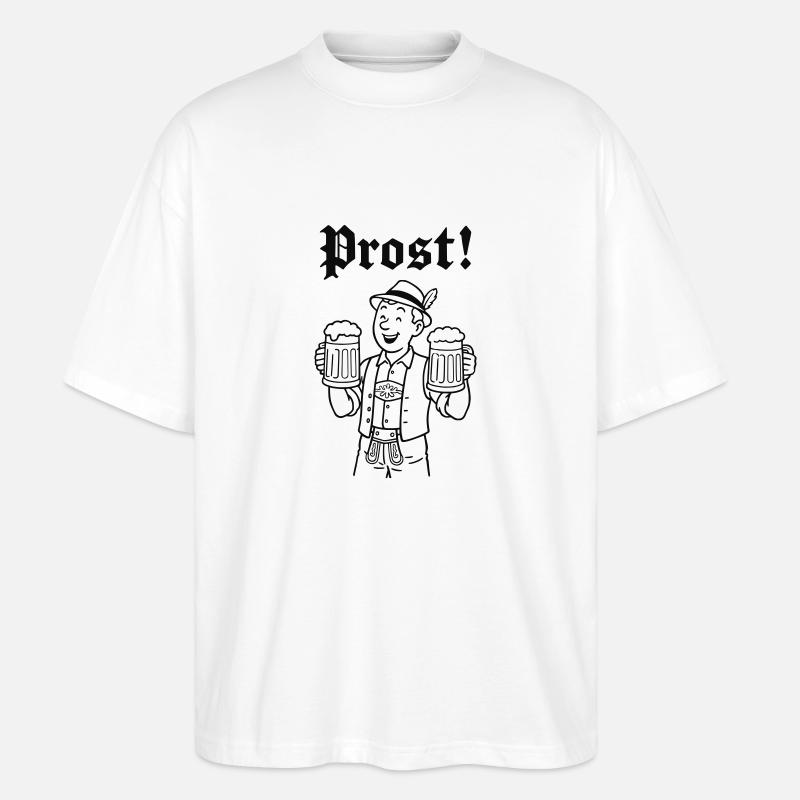 Bierjunge - Stanley/Stella Oversized Unisex Bio T-Shirt Blaster 2.0 - Weiß