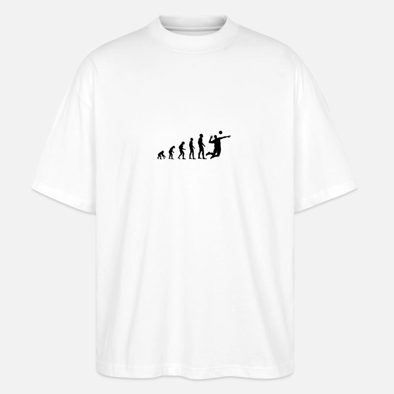 volleyball evolution - T-shirt bio Blaster 2.0 coupe oversize Stanley/Stella Unisexe - blanc