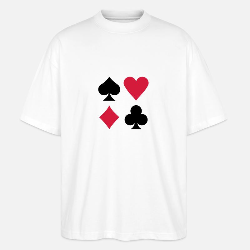 Poker - Stanley/Stella Oversized Unisex Bio T-Shirt Blaster 2.0 - Weiß