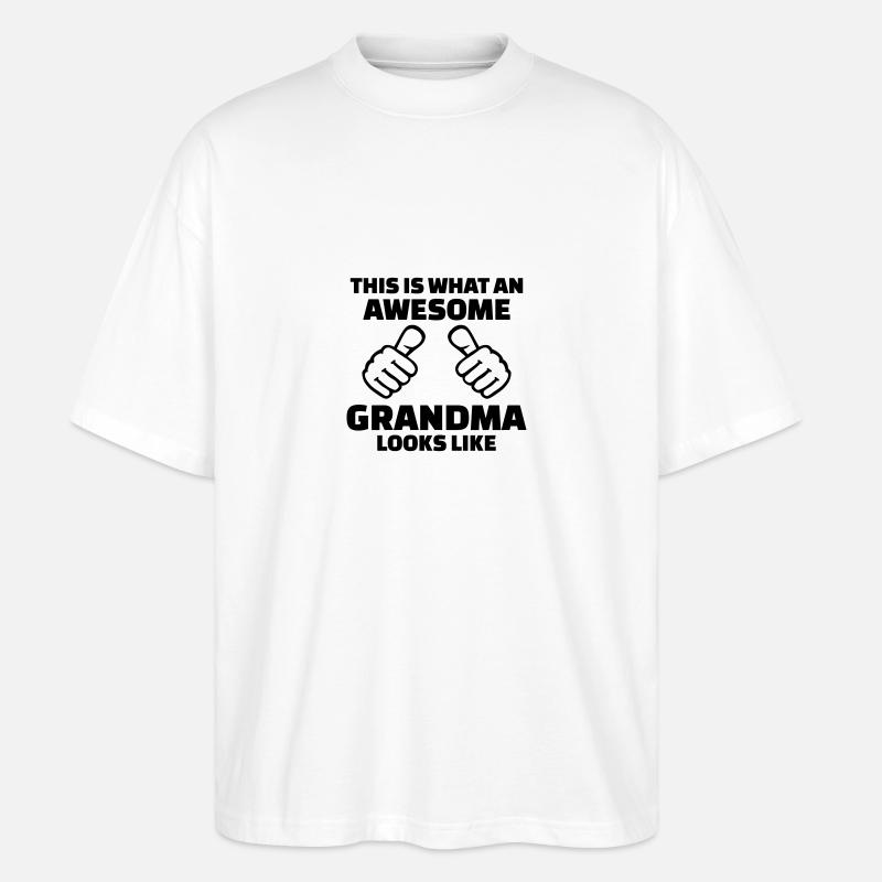 Awesome Grandma - T-shirt bio Blaster 2.0 coupe oversize Stanley/Stella Unisexe - blanc