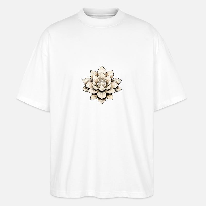 Lotusblüte - Stanley/Stella Oversized Unisex Bio T-Shirt Blaster 2.0 - Weiß