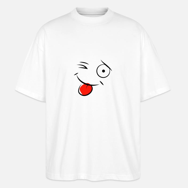 Gesicht - Stanley/Stella Oversized Unisex Bio T-Shirt Blaster 2.0 - Weiß