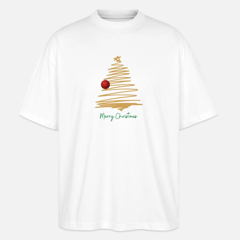 Merry Christmas - Stanley/Stella Oversized Unisex Bio T-Shirt Blaster 2.0 - Weiß