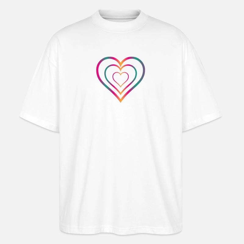 HERZ - Stanley/Stella Oversized Unisex Bio T-Shirt Blaster 2.0 - Weiß