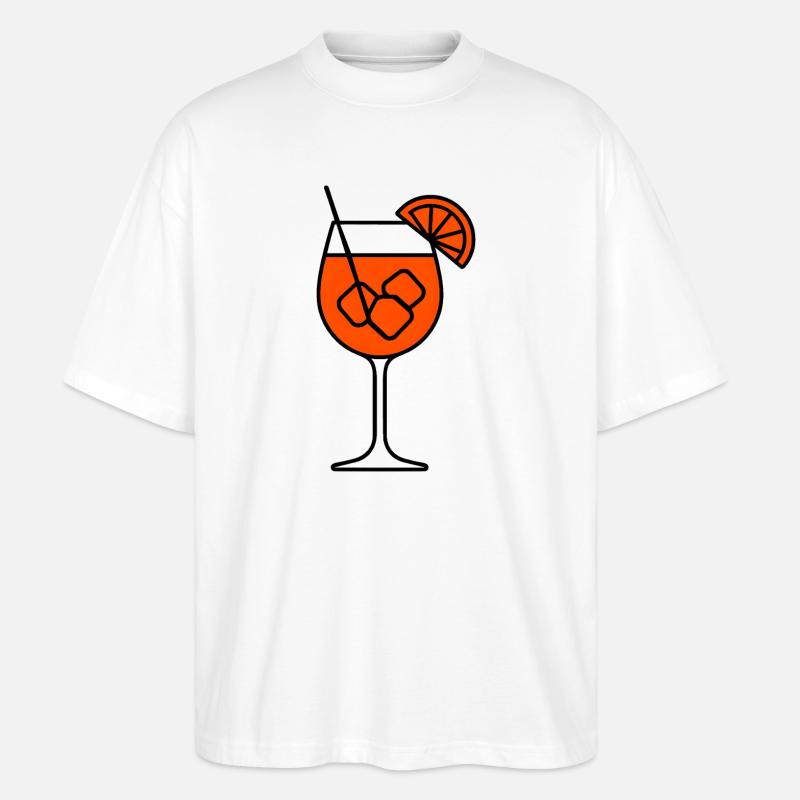 Aperoliker Aperolikerin Party Geschenkidee - Stanley/Stella Oversized Unisex Bio T-Shirt Blaster 2.0 - Weiß
