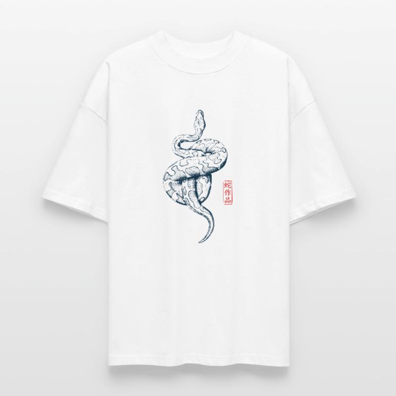 Python with Kanji Stamp Stanley/Stella Oversized Unisex Organic T-shirt Blaster 2.0