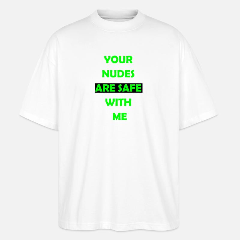 Funny Bold Statement Tee - Stanley/Stella Oversized Unisex Organic T-shirt Blaster 2.0 - white