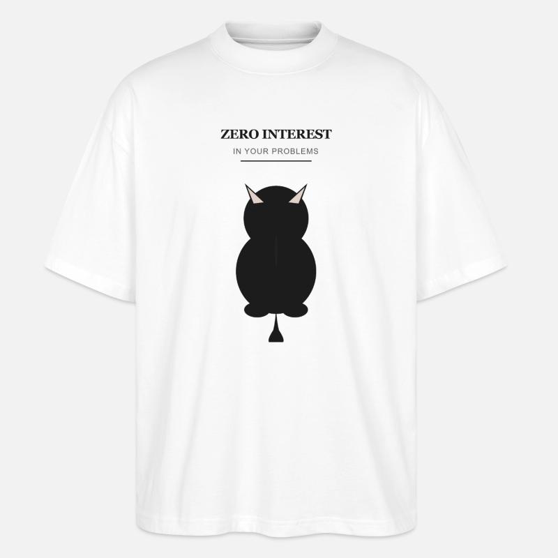 Zero Interest Demon Silhouette - Stanley/Stella Oversized Unisex Organic T-shirt Blaster 2.0 - white
