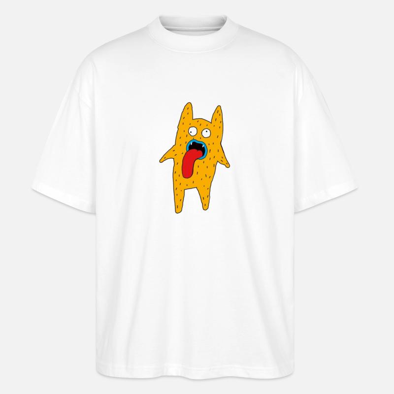 Yellow Doodle - Stanley/Stella Oversized Unisex Bio T-Shirt Blaster 2.0 - Weiß
