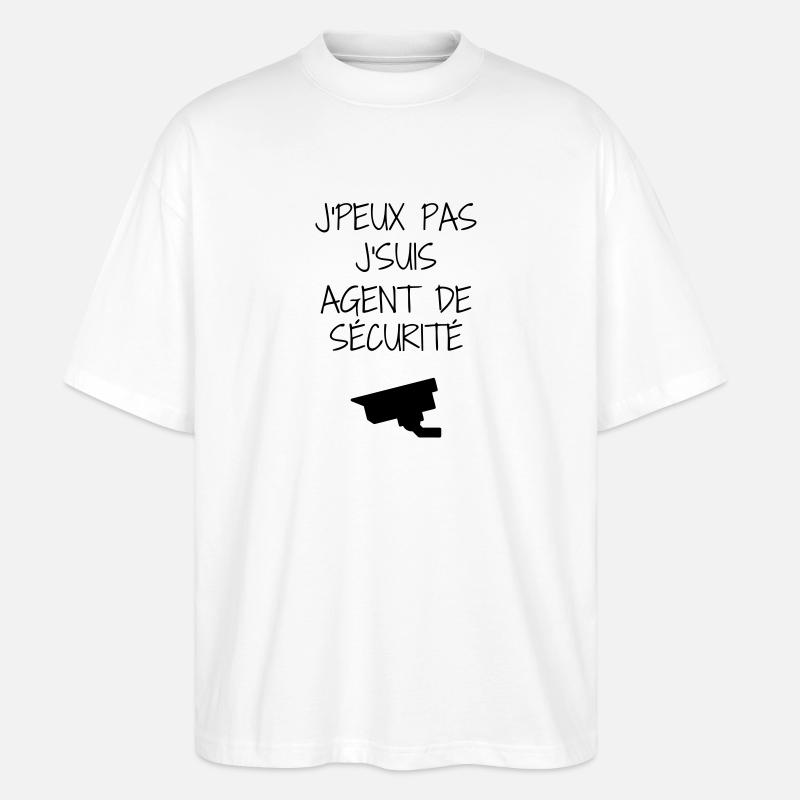 Watchmann / Supervisor / Mahnwache / Security - Stanley/Stella Oversized Unisex Bio T-Shirt Blaster 2.0 - Weiß