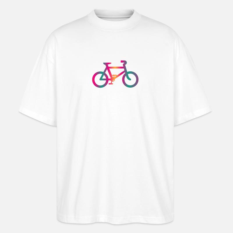 FAHRRAD. RADFAHREN - Stanley/Stella Oversized Unisex Bio T-Shirt Blaster 2.0 - Weiß