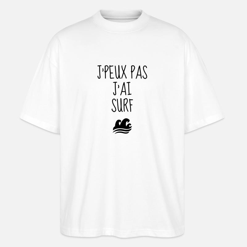 surf / surfeur / surfer / plage - T-shirt bio Blaster 2.0 coupe oversize Stanley/Stella Unisexe - blanc