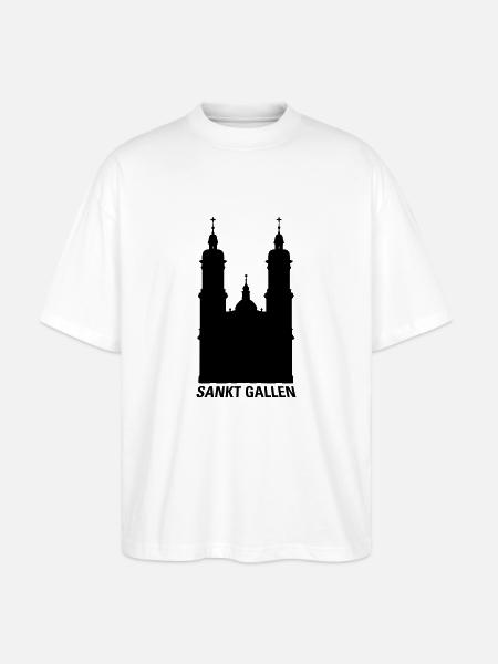 St. Gallen Kloster - Stanley/Stella Oversized Unisex Bio T-Shirt Blaster 2.0 - Weiß