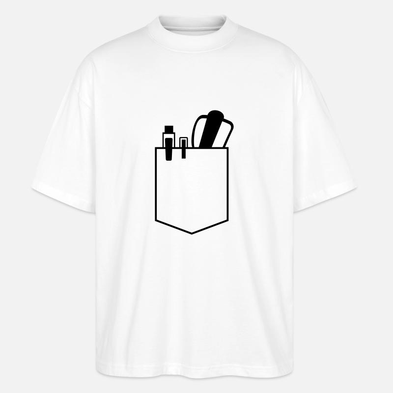 tasche mit brille nerd - Stanley/Stella Oversized Unisex Bio T-Shirt Blaster 2.0 - Weiß