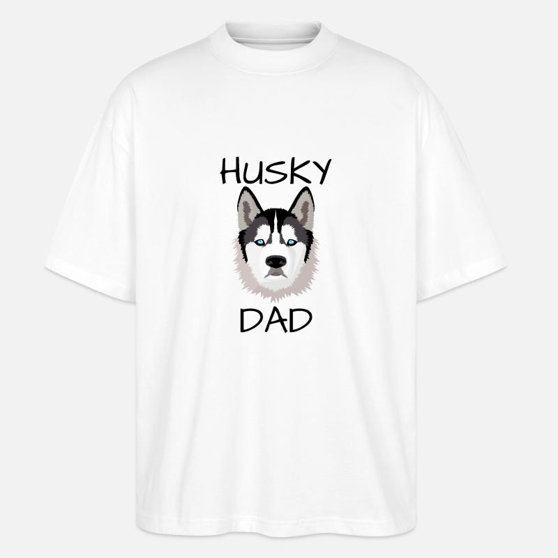 Husky Dad - Stanley/Stella Oversized Unisex Bio T-Shirt Blaster 2.0 - Weiß