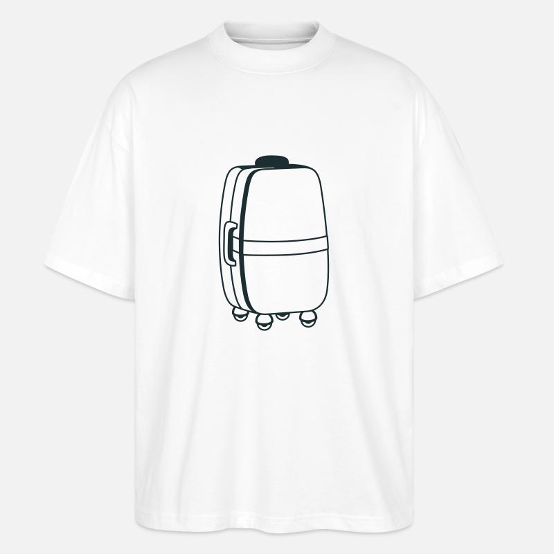 Großer Rollkoffer - Stanley/Stella Oversized Unisex Bio T-Shirt Blaster 2.0 - Weiß