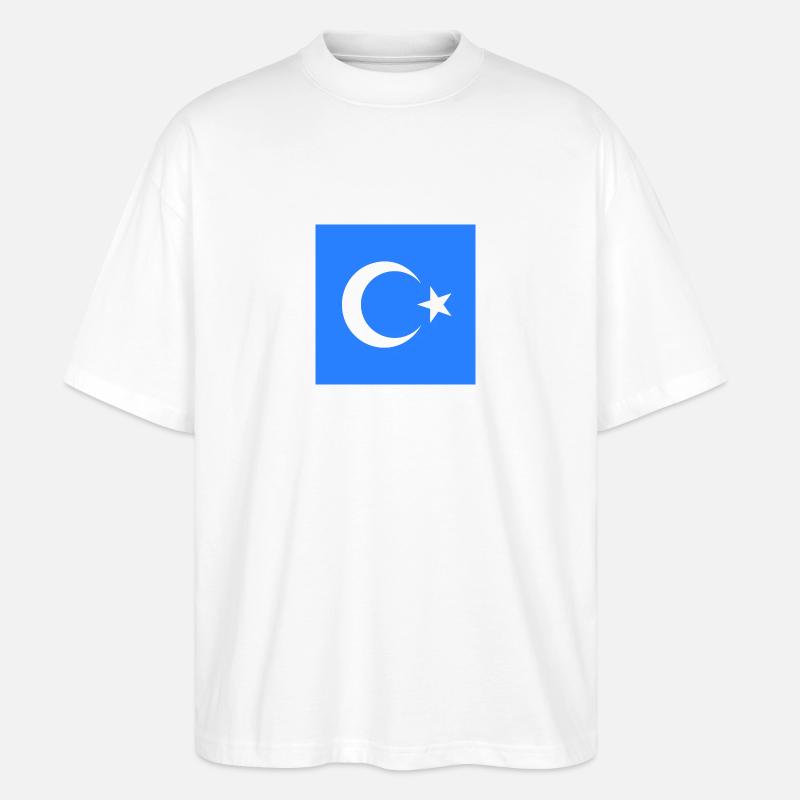 Uiguren - Stanley/Stella Oversized Unisex Bio T-Shirt Blaster 2.0 - Weiß