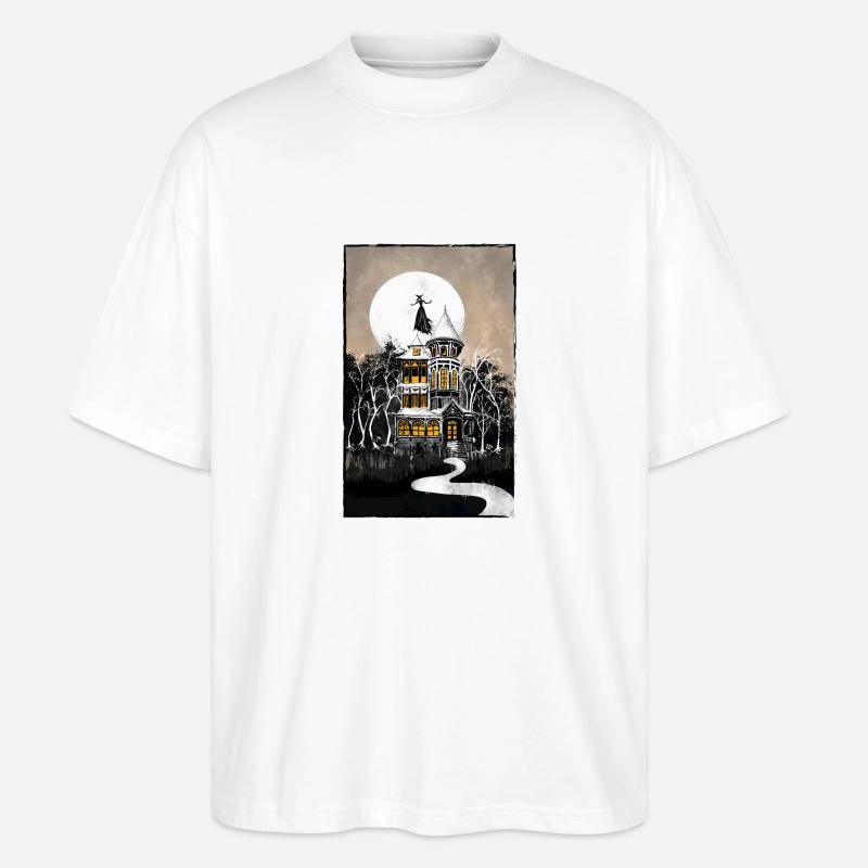 Halloween Haunted Mansion - Stanley/Stella Oversized Unisex Bio T-Shirt Blaster 2.0 - Weiß